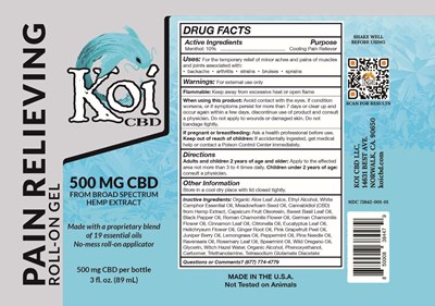 Pain Relieving Roll-on Gel Label (Pain Relieving Roll On Gel Label)